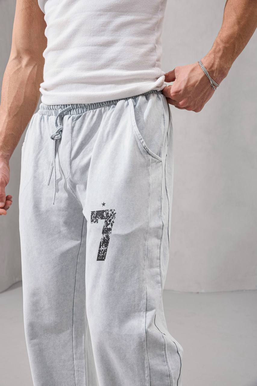 Retro 7 Vintage Wash Oversized Jogger Sweatpants
