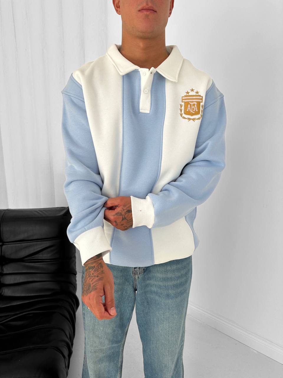 Argentina Retro AFA Polo Sweatshirt