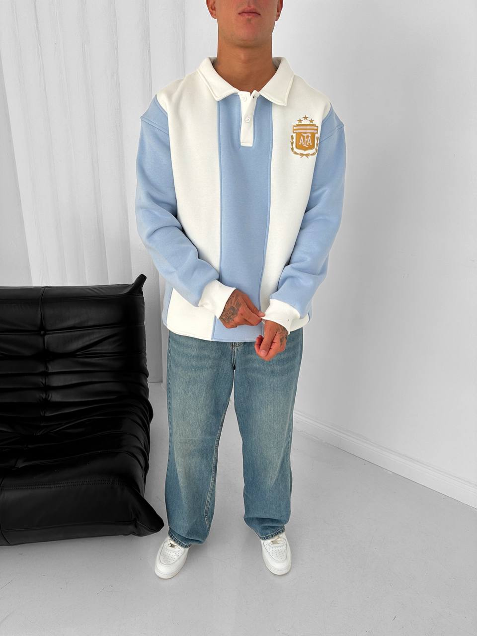 Argentina Retro AFA Polo Sweatshirt