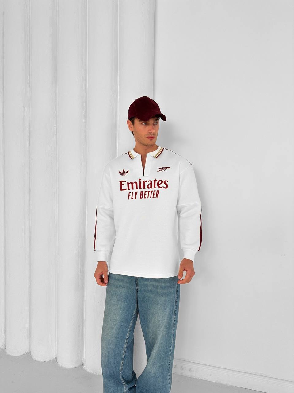 Arsenal FC Retro Polo Sweatshirt