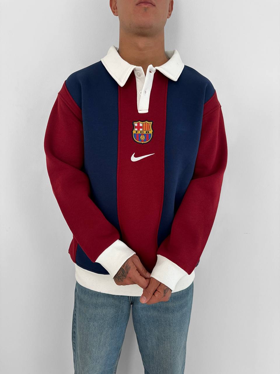FC Barcelona 1999 Centenary Retro Polo – Oversized Blokecore Sweatshirt