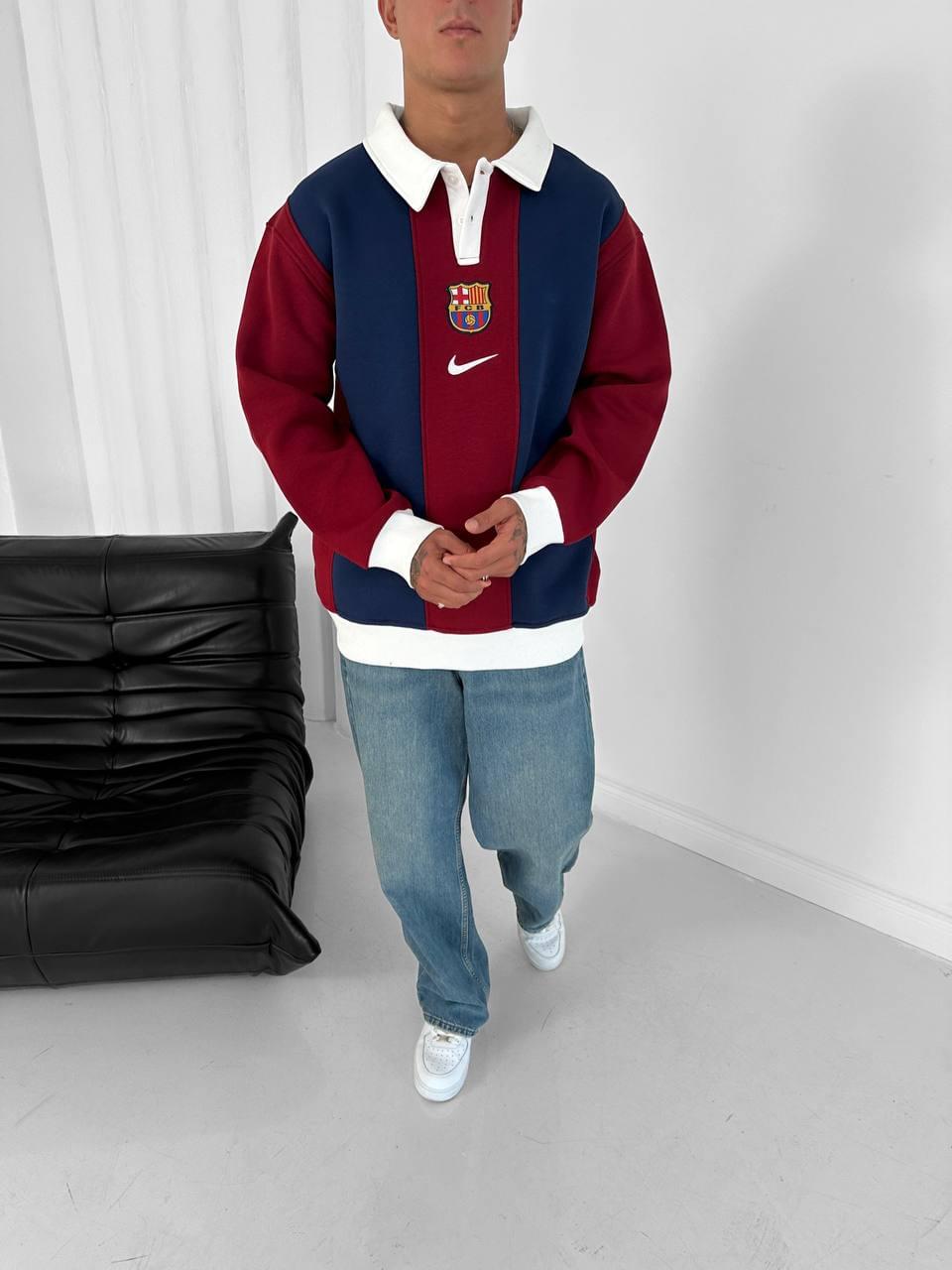 FC Barcelona 1999 Centenary Retro Polo – Oversized Blokecore Sweatshirt.