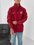 FC Barcelona Retro Piped Track Jacket – Oversized Blokecore with Gold Embroidery