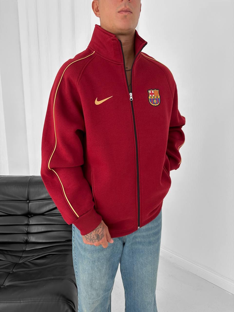 FC Barcelona Retro Piped Track Jacket – Oversized Blokecore with Gold Embroidery.