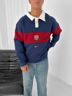 FC Barcelona Retro Rugby Polo Sweatshirt