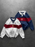 FC Barcelona Retro Rugby Polo Sweatshirt
