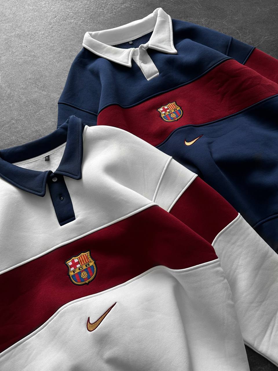 FC Barcelona Retro Rugby Polo Sweatshirt