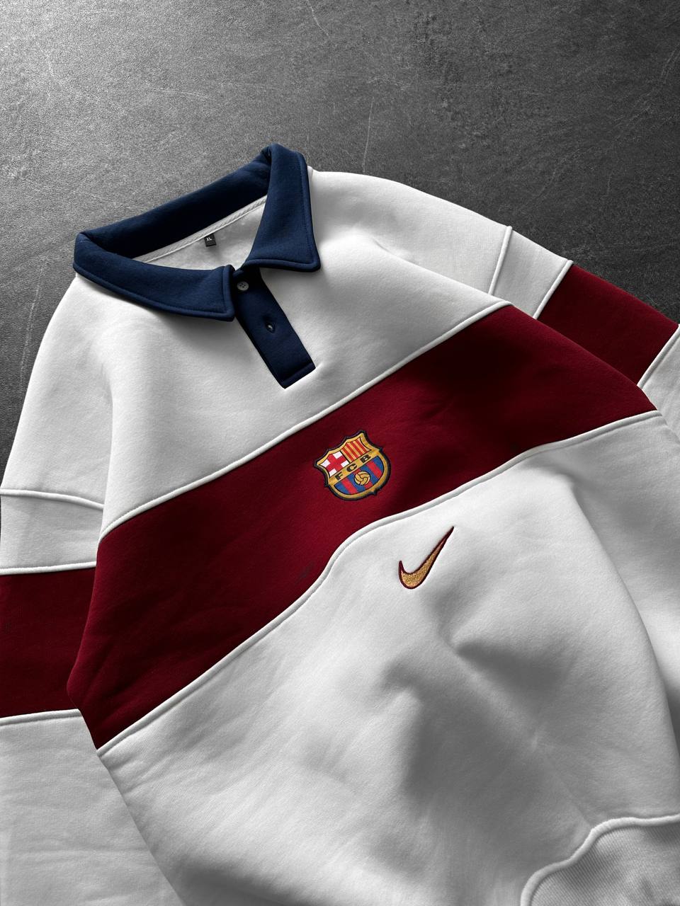 FC Barcelona Retro Rugby Polo Sweatshirt