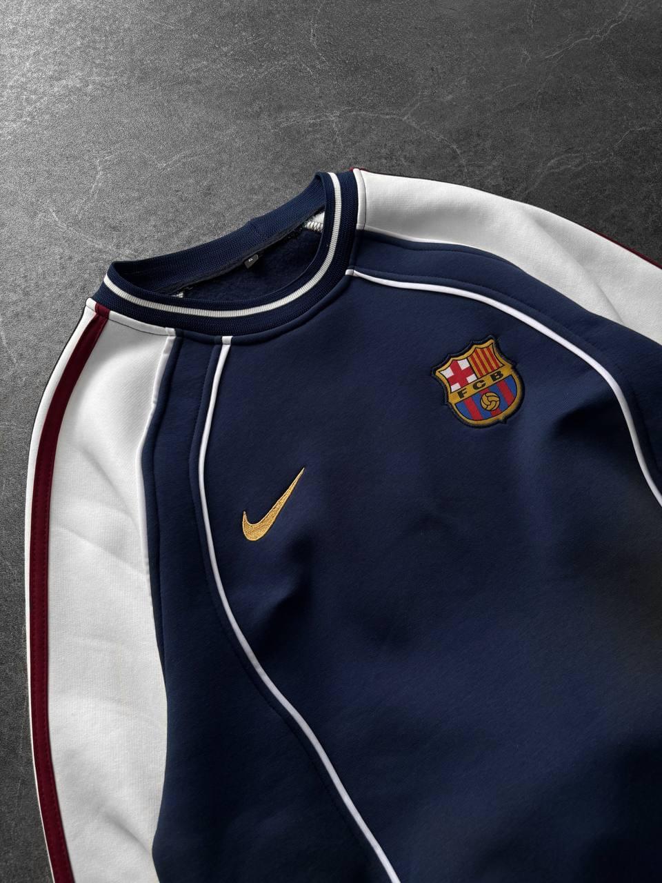 FC Barcelona Retro Piped Crewneck Sweatshirt.