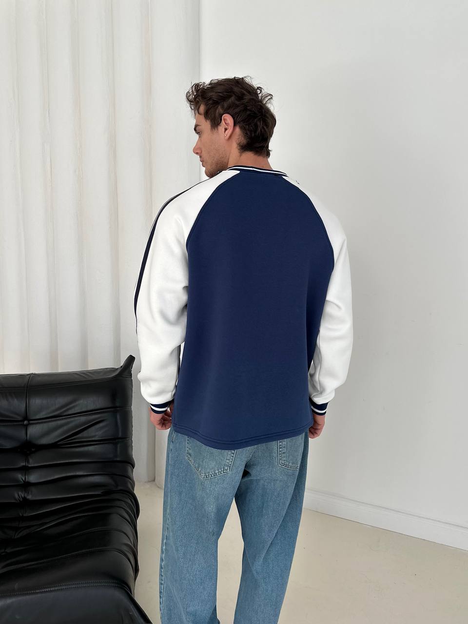 FC Barcelona Retro Piped Crewneck Sweatshirt