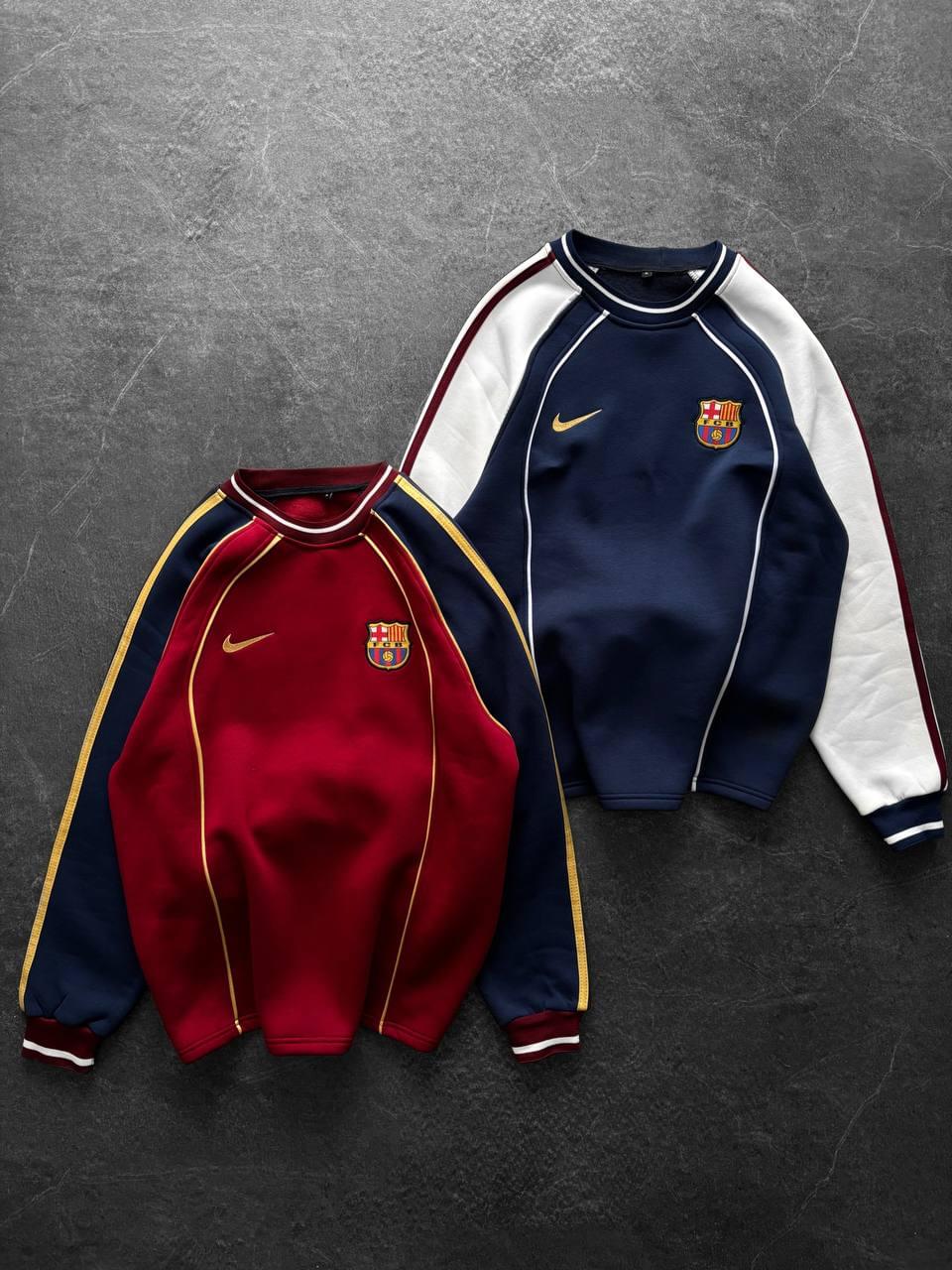 FC Barcelona Retro Piped Crewneck Sweatshirt.