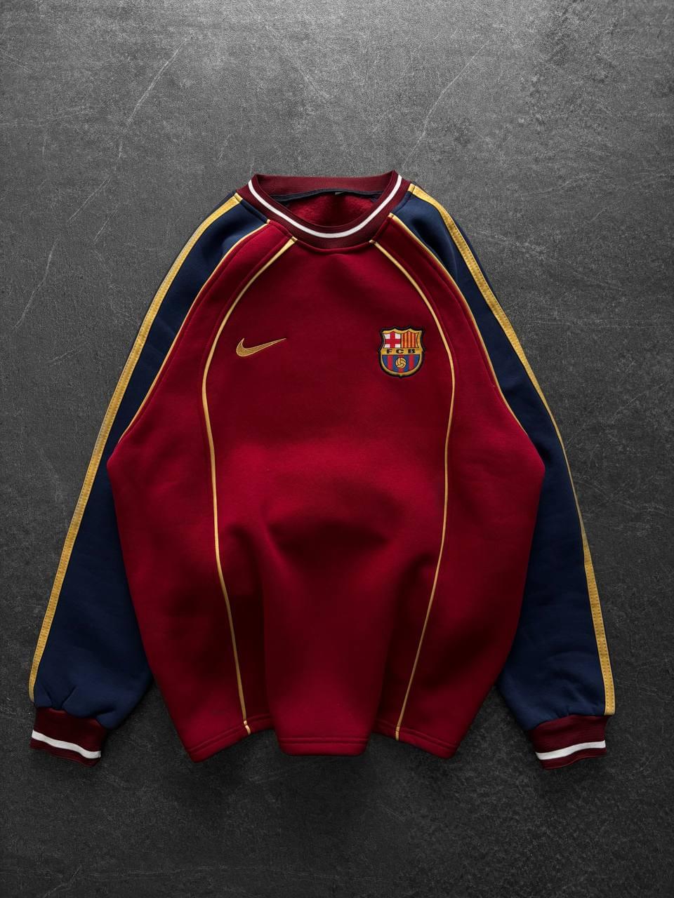 FC Barcelona Retro Piped Crewneck Sweatshirt.