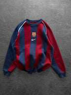 FC Barcelona 2005 Retro Striped Crewneck