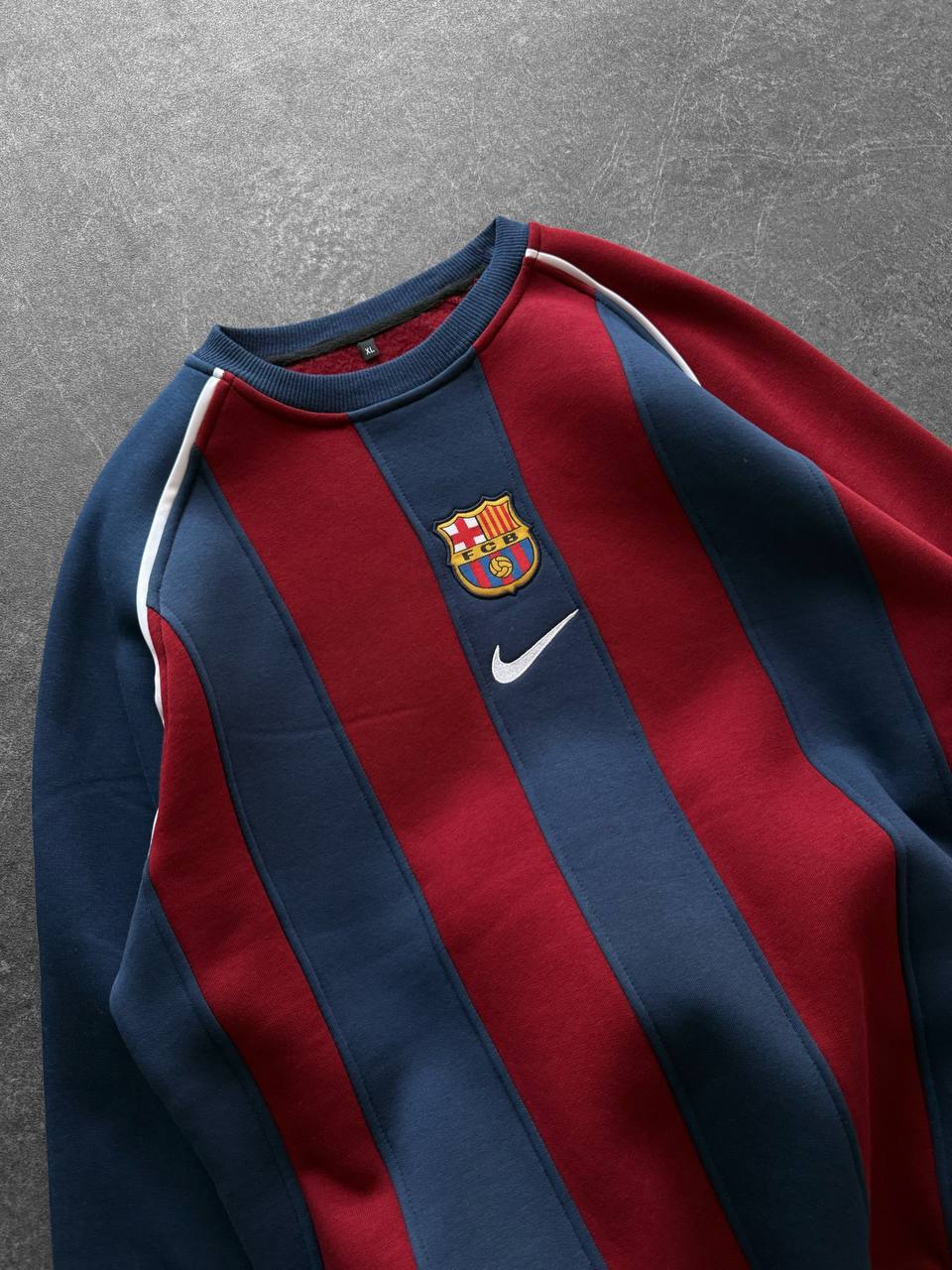 FC Barcelona 2005 Retro Striped Crewneck