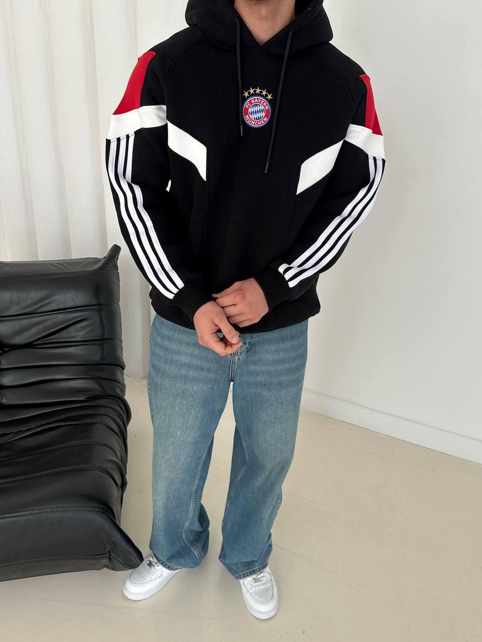 FC Bayern Munich Retro Panelled Hoodie.