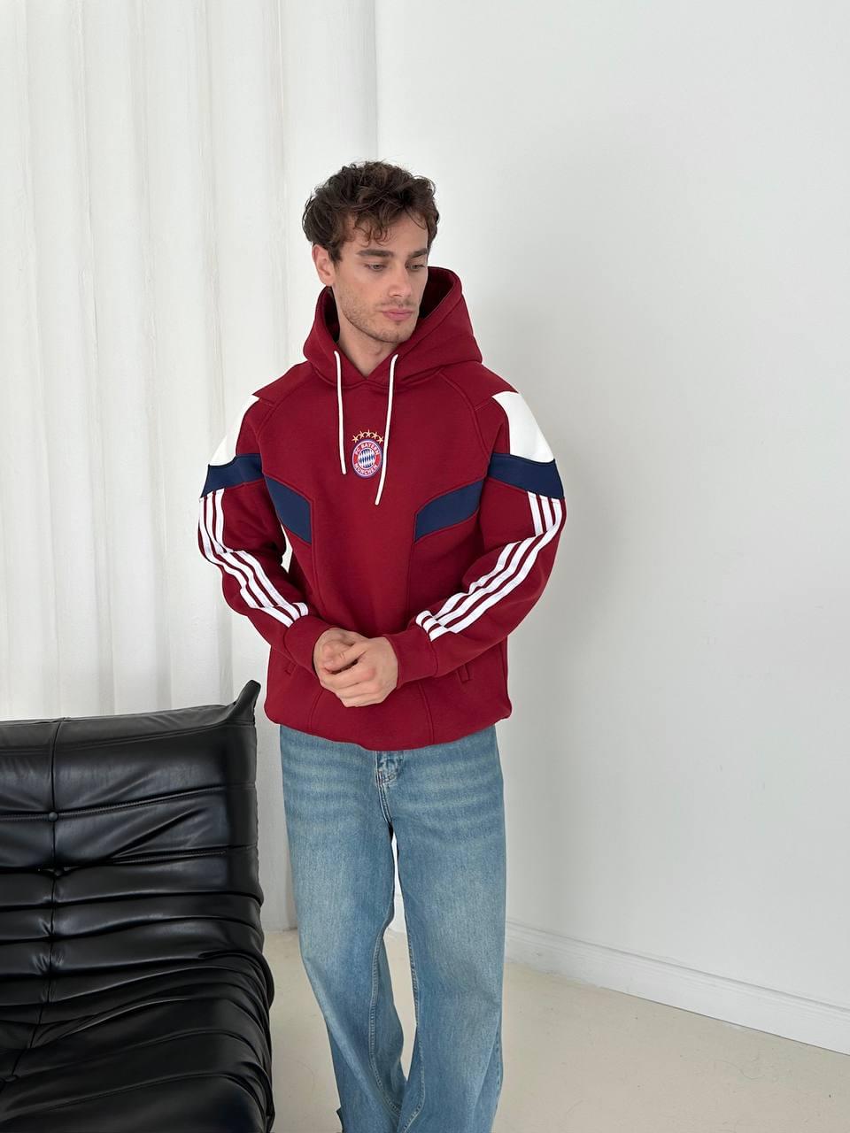 FC Bayern Munich Retro Panelled Hoodie.