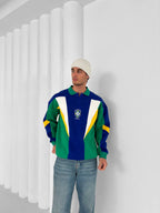 Brazil 90s Retro Polo Sweatshirt