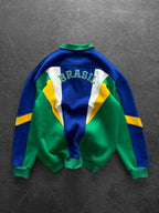 Brazil 90s Retro Polo Sweatshirt