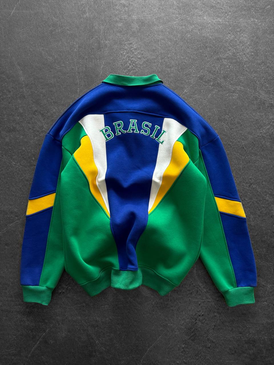 Brazil 90s Retro Polo Sweatshirt