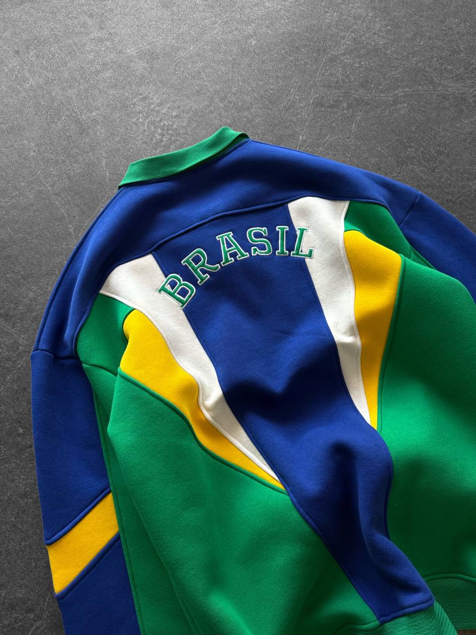 Brazil 90s Retro Polo Sweatshirt