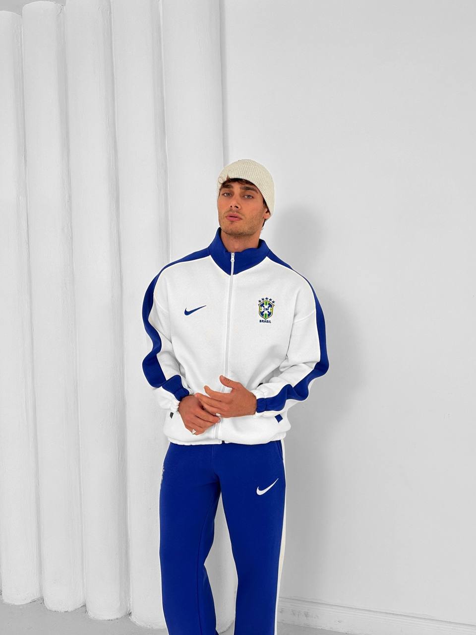 Brazil Retro Football Tracksuit Set