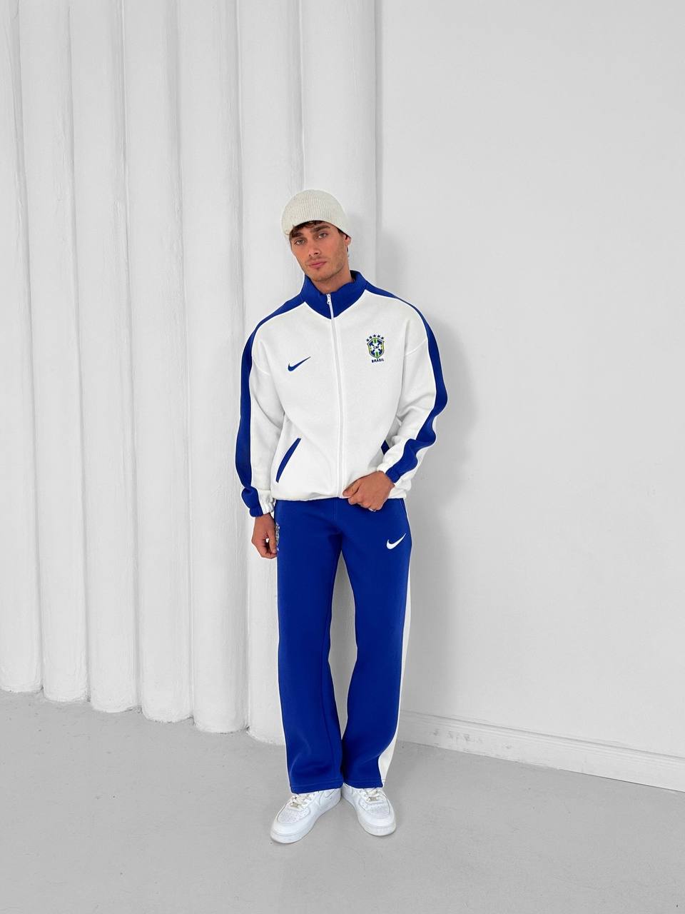 Brazil Retro Football Tracksuit Set