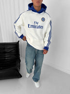 Chelsea FC "Fly Emirates" Retro Hoodie – Oversized Blokecore Football Sweatshirt