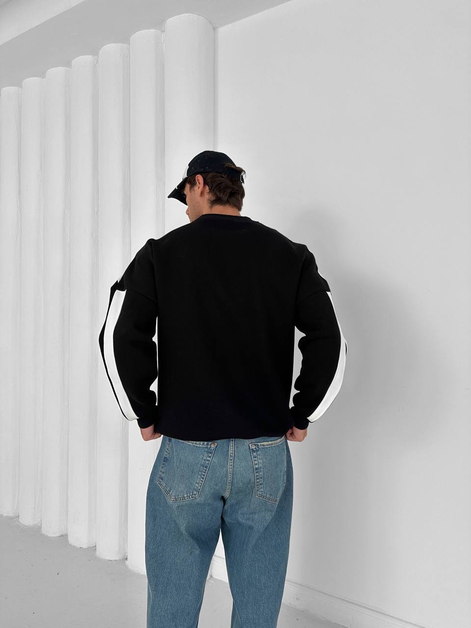 90s Color-Block Crewneck Sweatshirt