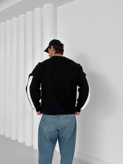90s Color-Block Crewneck Sweatshirt