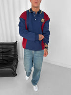 FC Barcelona Retro Polo Sweatshirt