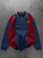FC Barcelona Retro Polo Sweatshirt