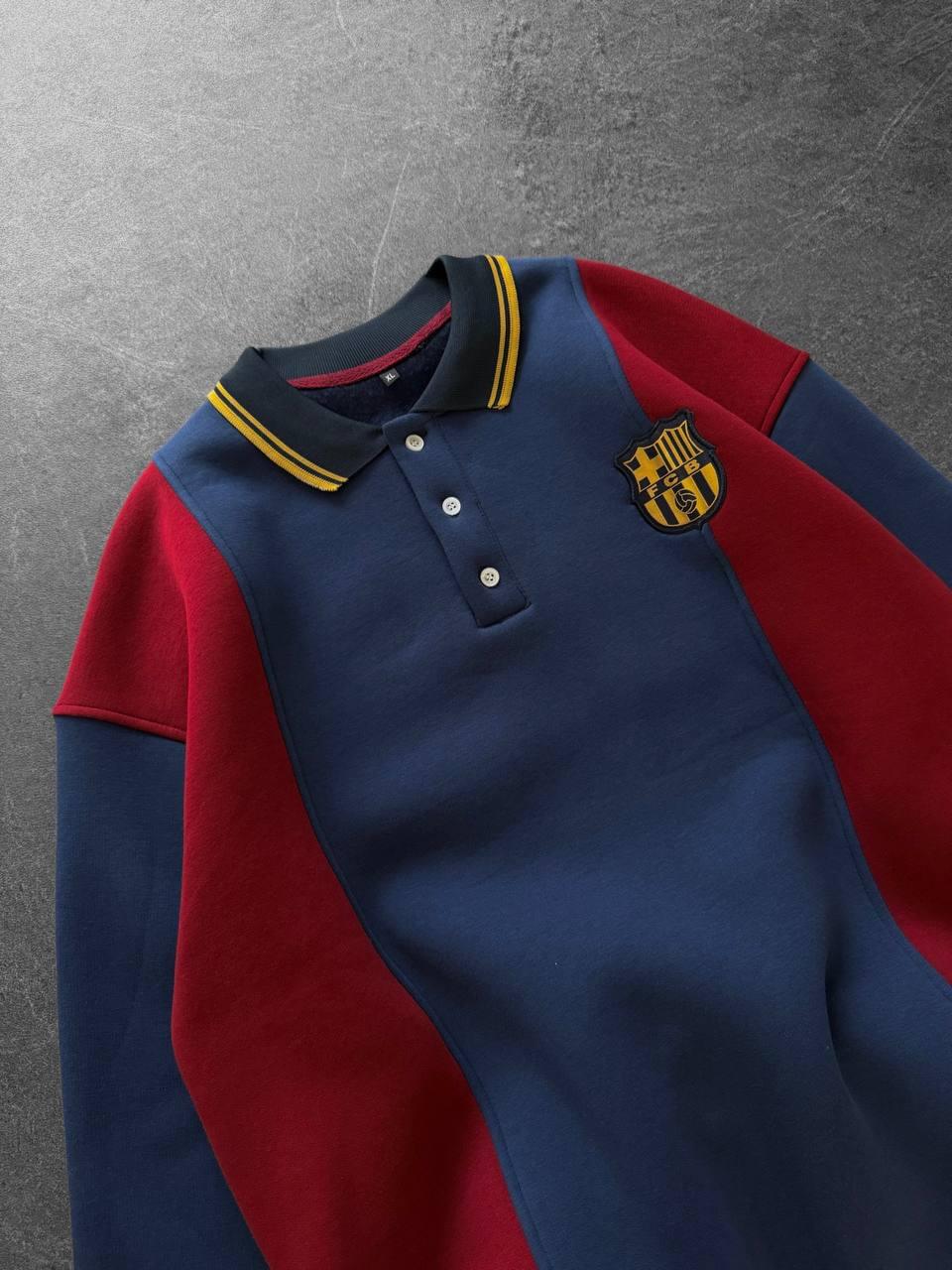 FC Barcelona Retro Polo Sweatshirt.