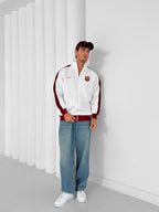 FC Barcelona retro maroon zip-up track jacket with club crest – Withinblack streetwear