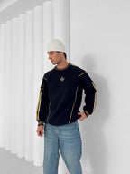 Retro Piped Crewneck Sweatshirt