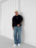 Retro Piped Crewneck Sweatshirt