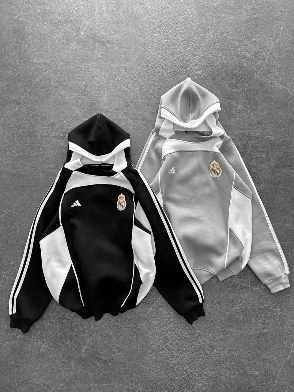 Real Madrid Retro Panelled Hoodie.