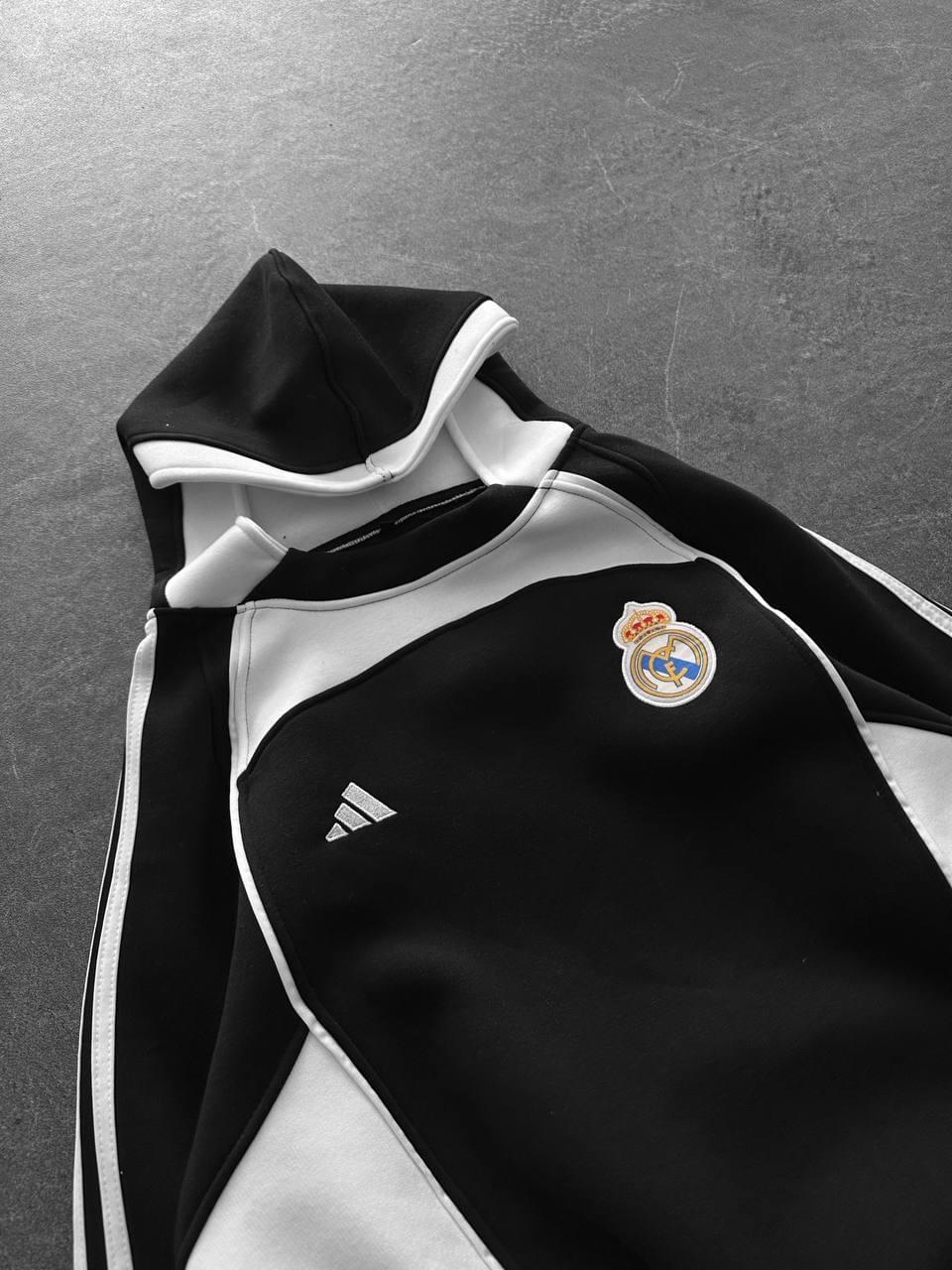 Real Madrid Retro Panelled Hoodie.