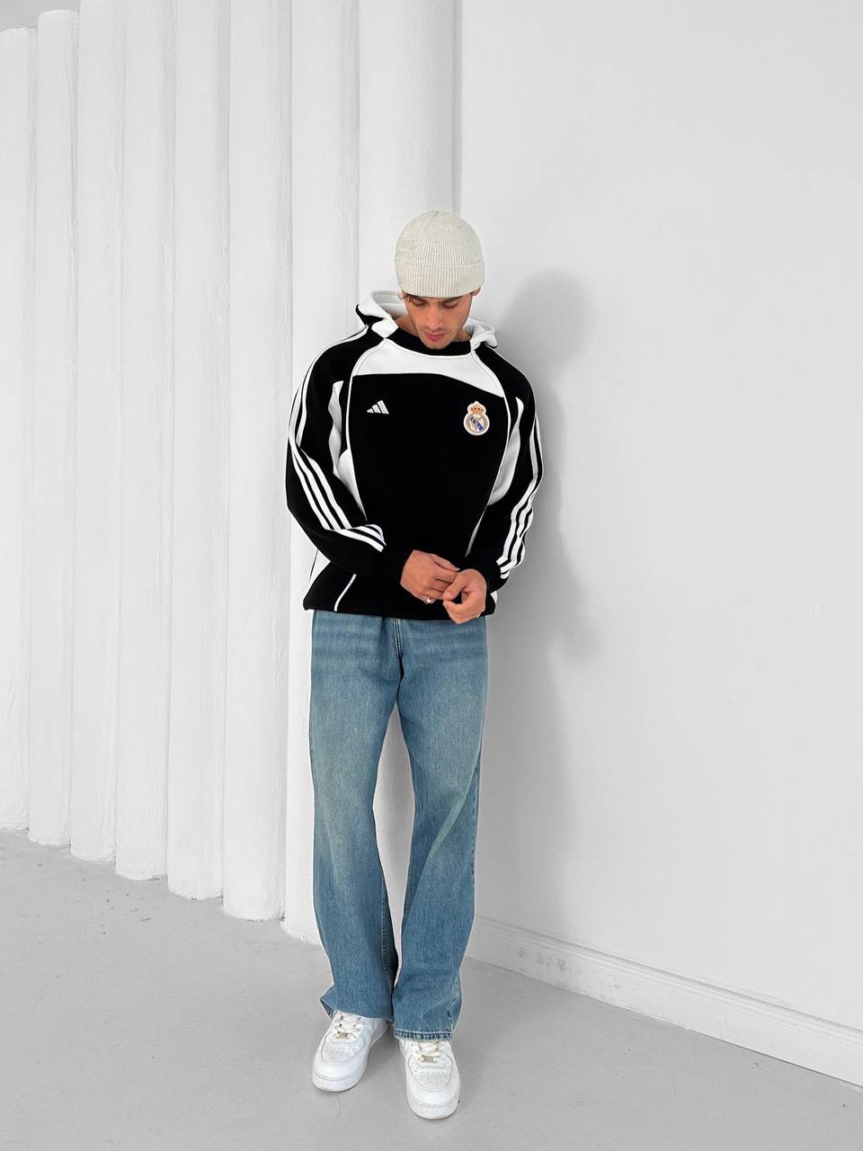 Real Madrid Retro Panelled Hoodie