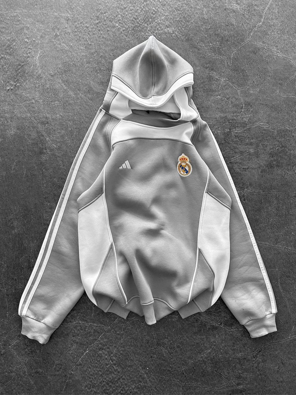Real Madrid Retro Panelled Hoodie.