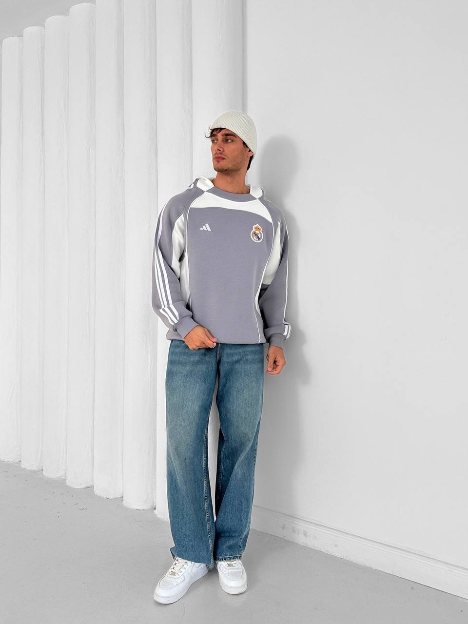 Real Madrid Retro Panelled Hoodie