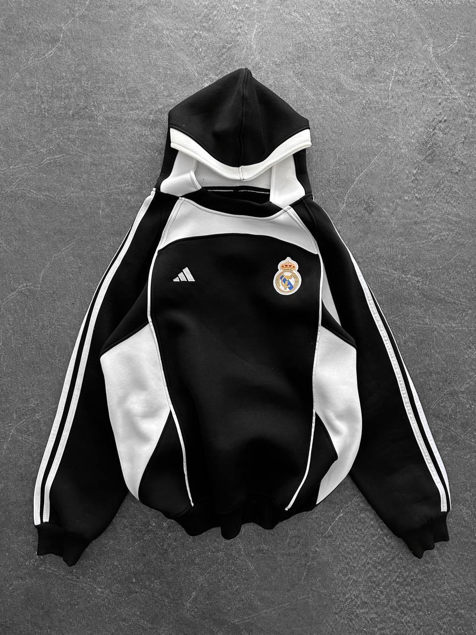 Real Madrid Retro Panelled Hoodie.