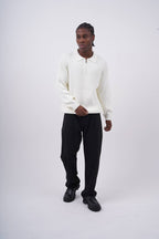 Ribbed Knit Half-Zip Sweater