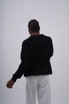 Ribbed Knit Half-Zip Sweater
