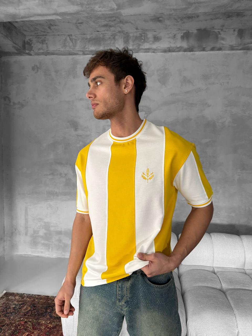 Ribbed Sleeve Unisex Fan T-Shirt