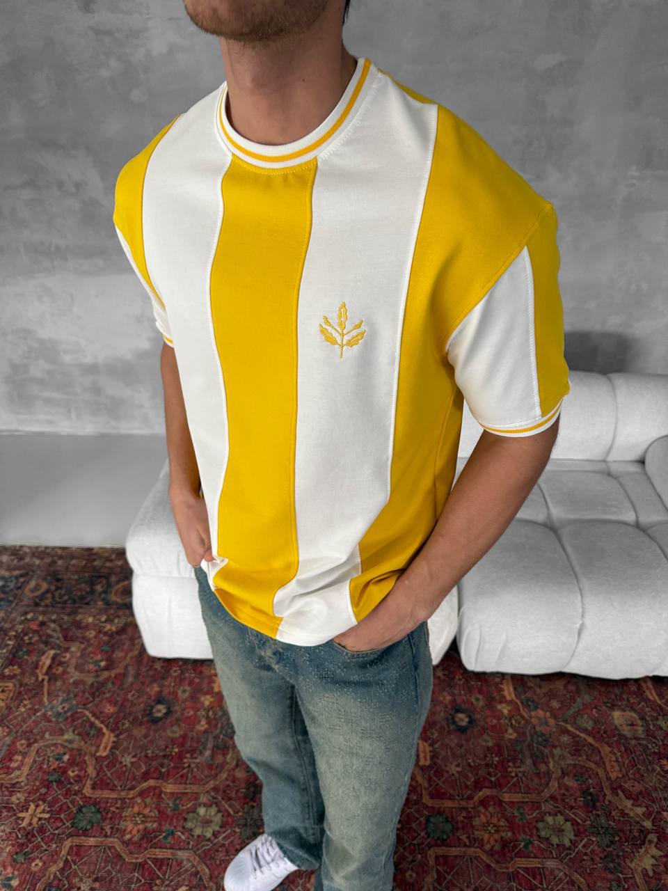 Ribbed Sleeve Unisex Fan T-Shirt