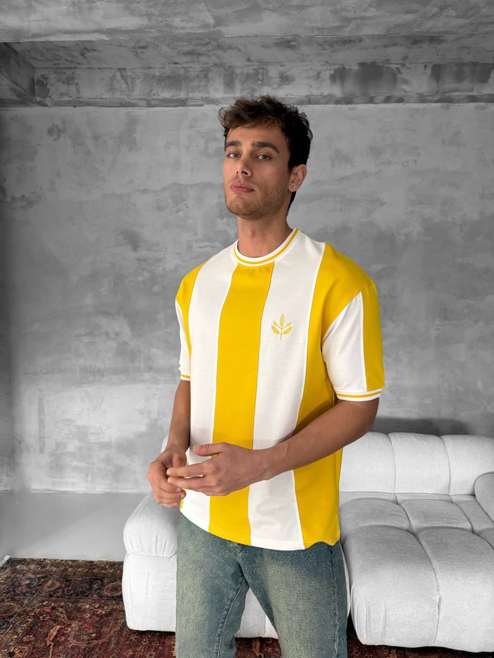 Ribbed Sleeve Unisex Fan T-Shirt