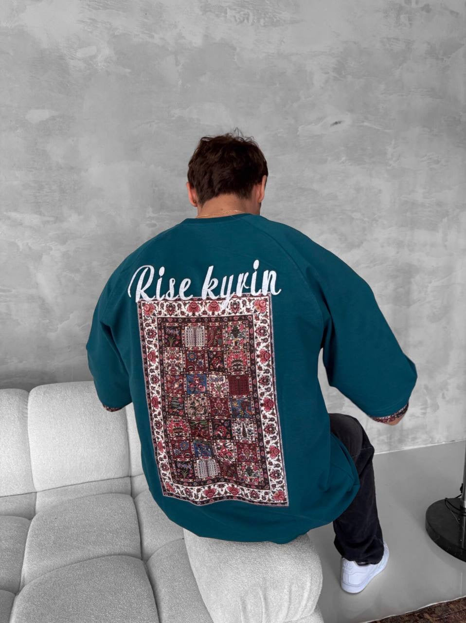 Rise kyrin Graphic Tee - Ethnic Carpet Print Shirt