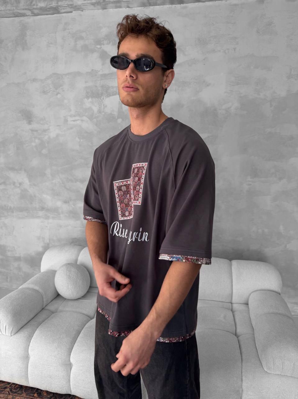 Rise kyrin Graphic Tee - Ethnic Carpet Print Shirt.