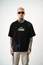 Men's Oversize 'STARZ / 22' Graphic T-Shirt - Streetwear Star Print Tee