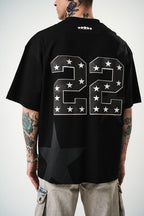 Men's Oversize 'STARZ / 22' Graphic T-Shirt - Streetwear Star Print Tee